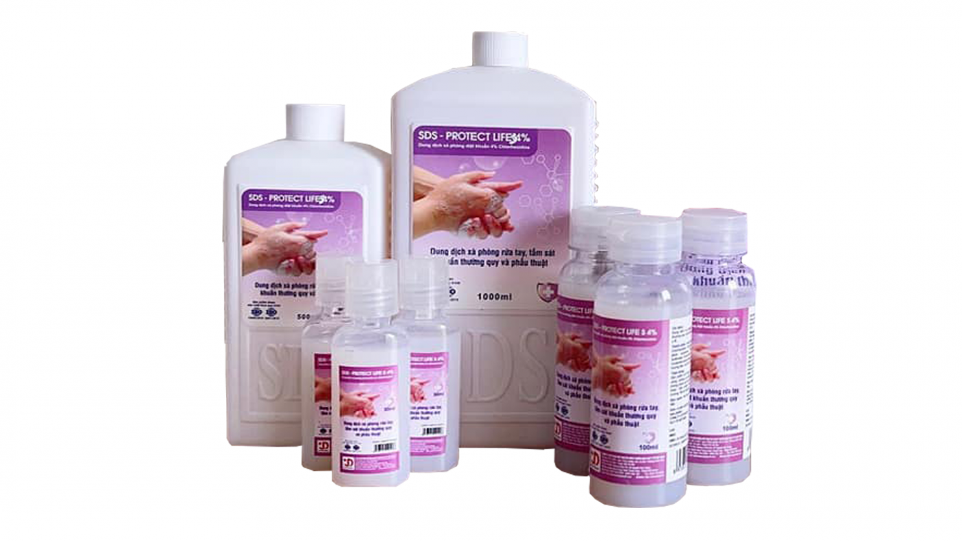 Xà phòng sds 4% Chlorhexidine 30ml, 100ml, 500ml, 1L